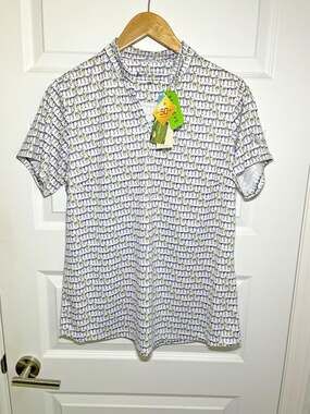 New Bermuda Sands Womens L Golf Polo Shirt Cocktail Wicking UPF 50 Short Sleeve